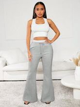 SXY Women'S Double Waistband Decorated Flared Pants